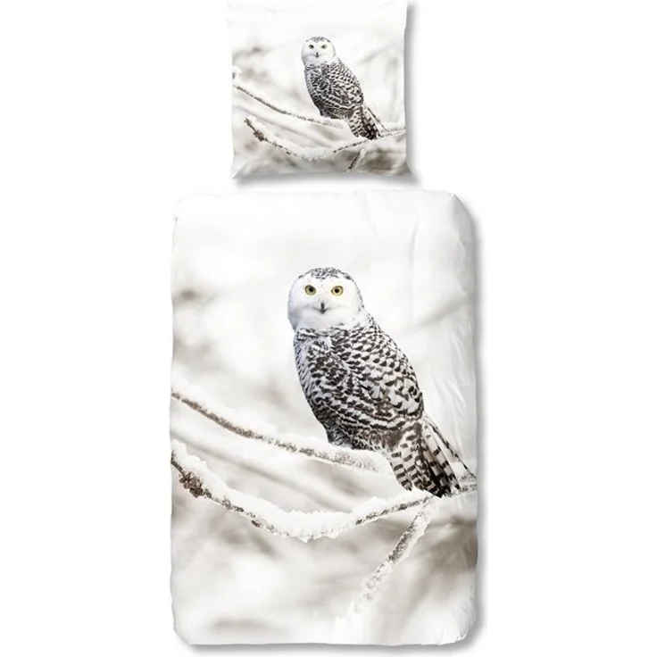 Good Morning Bettwäsche 6221 Snowy Owl White Flanell 135 x 200 + 80 x 80 cm – Bild 3