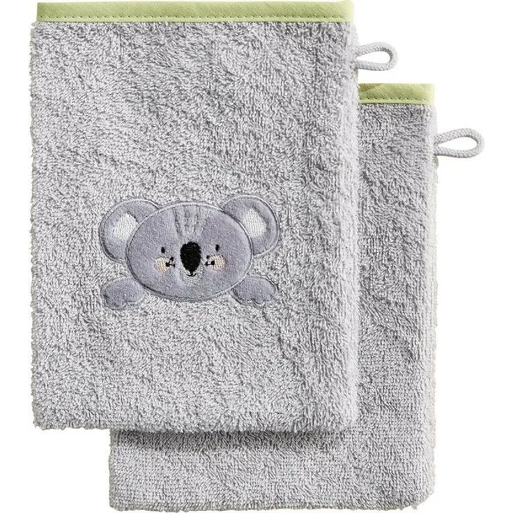 Erwin Müller Waschhandschuh Kinder-Waschhandschuh "Koala" 2er-Pack, (2-St), Walk-Frottier Uni – Bild 4