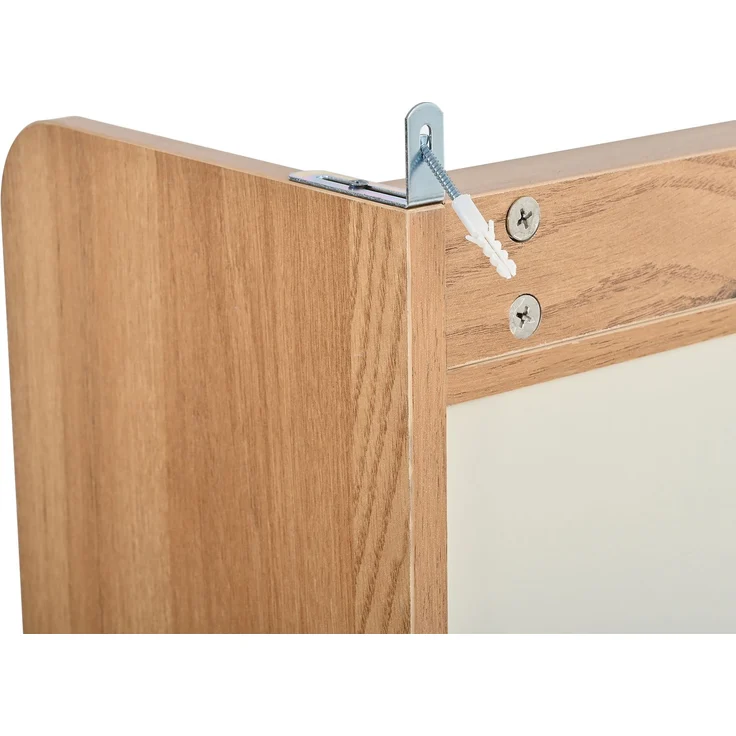 ZUBALIYA Schuhschrank (130 x 25 x 180 cm), 6 Klappfächer, LED - Beleuchtung, Stauraum für Flur und Eingangsbereich, Naturfarben – Bild 13