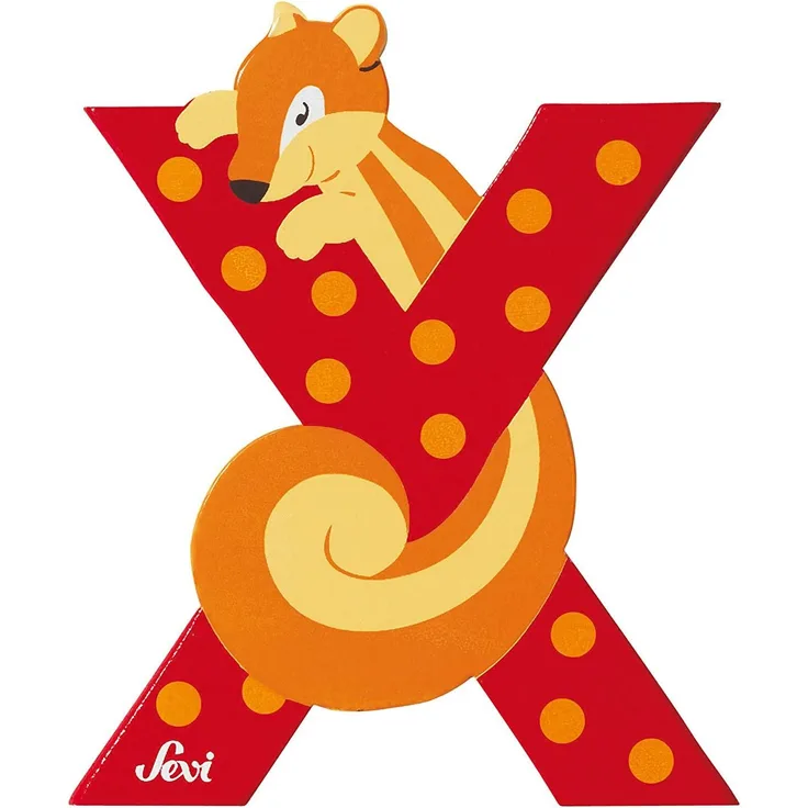 Sevi Buchstabe Tiere X Xero Rot