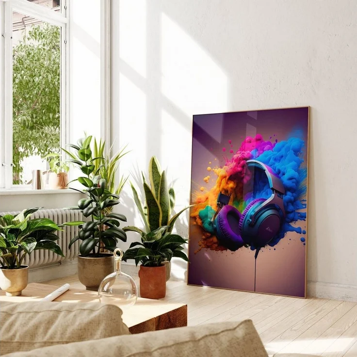 JUSTGOODMOOD Poster Premium ® Gamer Kopfhörer · Multifarben · ohne Rahmen – Bild 4