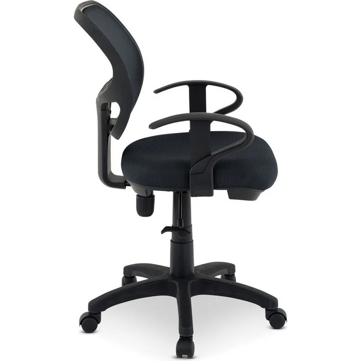 IDIMEX Drehstuhl COOL-1, Bürostuhl Kinder höhenverstellbar mit Wippfunktion Netzbezug Schwarz – Bild 3