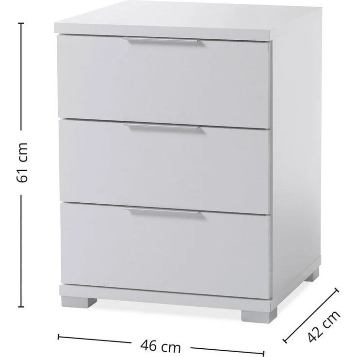 SMILLA Nachttisch in Eiche Sonoma Optik - Moderner Nachtschrank mit Schubladen und viel Stauraum - 46 x 61 x 42 cm (B/H/T) – Bild 2