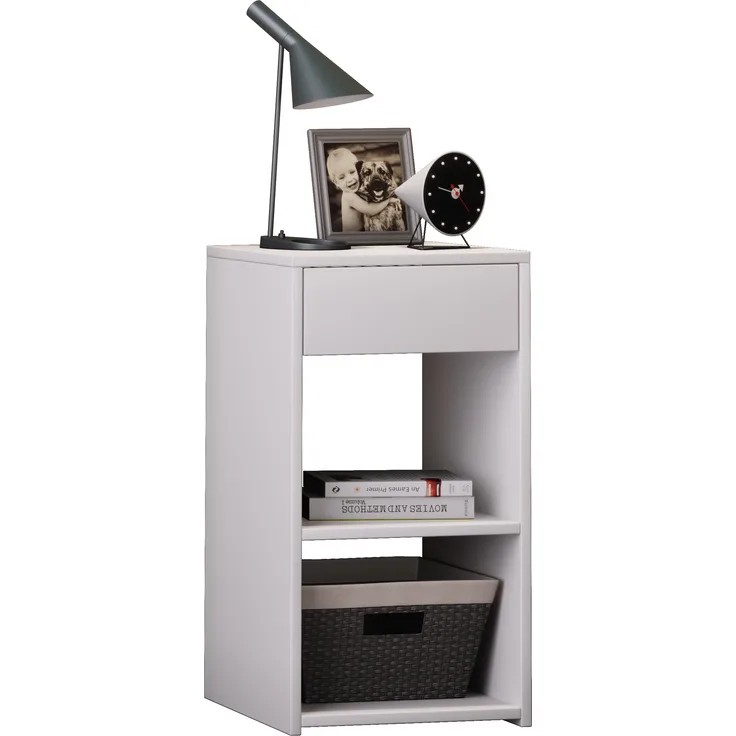 VCM Nachttisch Sledo 913242 Weiß H. 65 x B. 35 x T. 35 cm