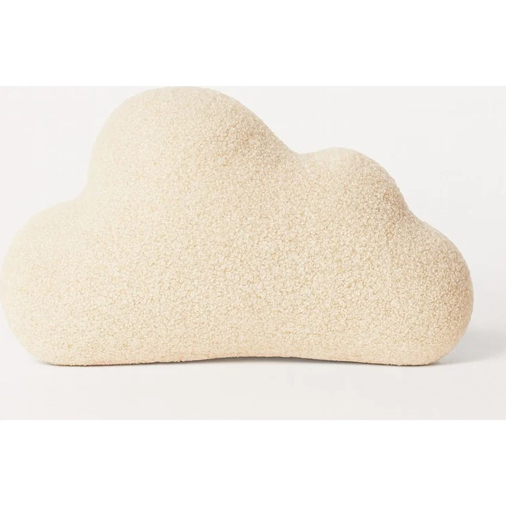 BABEES Dekokissen DEKOKISSEN Boucle Kuschelkissen Herz Wolke GROß 40x25, XXL 60x35 cm, Wolkenkissen Deko Kissen Geschenk Baby Kinderzimmer Babyshower – Bild 1