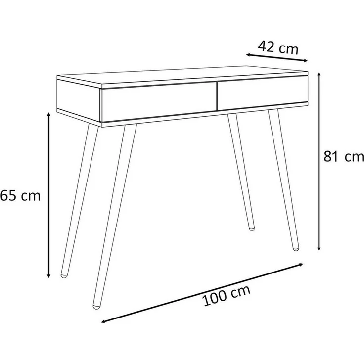 Lookway Konsolentisch SIENNA LOFT auf schwarzen Beinen (1x Konsole), Breite: 100 cm – Bild 3