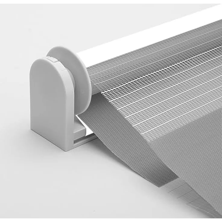 Sekey Doppelrollo Klemmfix ohne Bohren für Fenster, Zweifarbig Doppelrollo 70 cm breit, Duo Rollo Jalousie Sonnenschutz, 70x210cm, Weiß & Grau – Bild 8