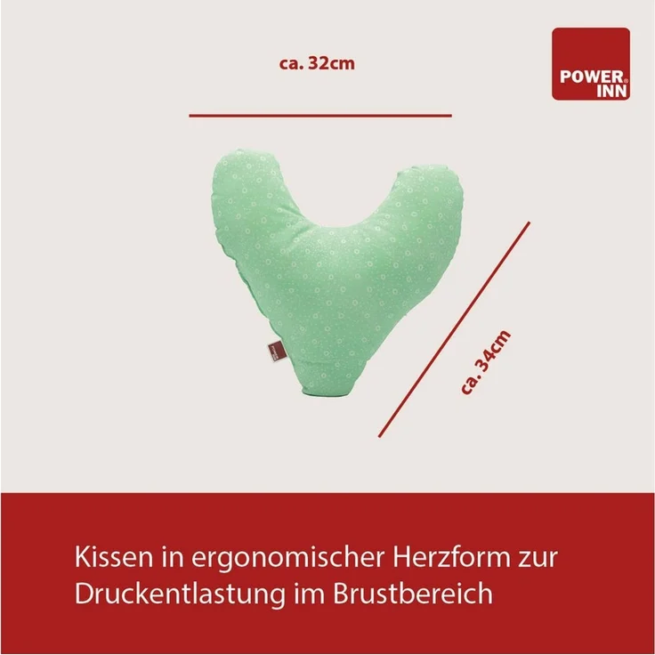 POWER INN Lagerungskissen POWER INN Brustkissen Hope, Mintgrün, Stützkissen nach Masektomie – Bild 2