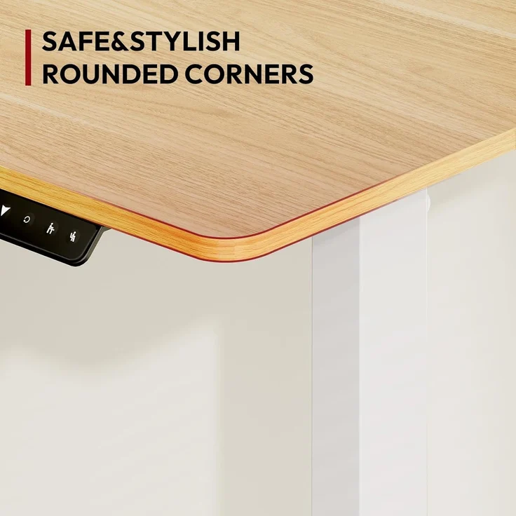 SANODESK Höhenverstellbarer Schreibtisch 160x75 cm Schreibtisch Höhenverstellbar Elektrisch Ergonomischer Steh-Sitz Tisch Computertisch für Heimbüro Homeoffice(ahorn) – Bild 7