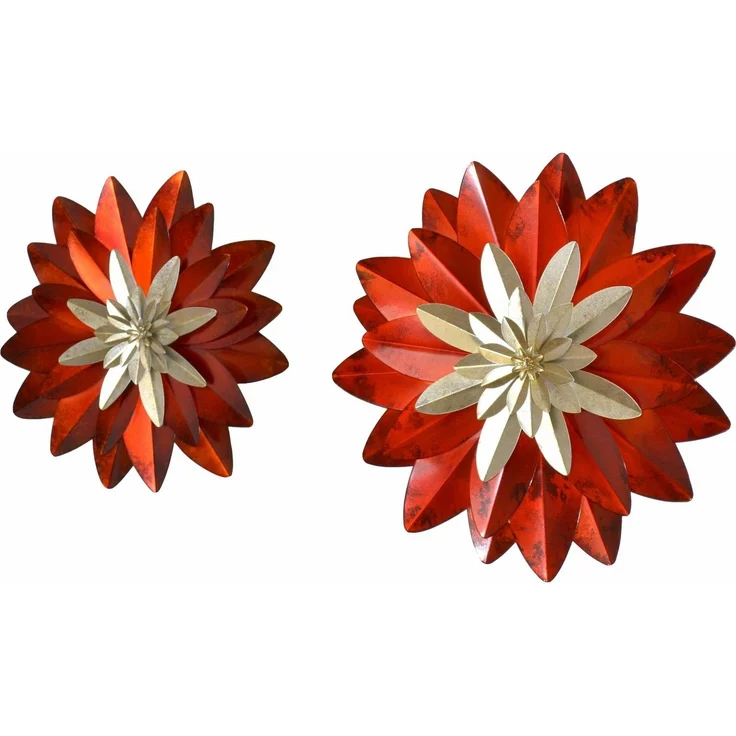 Wanddeko "Blüte" Ø 37 cm, rot – Bild 2