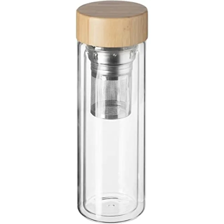 Doppelwandiger Aufguss, Bambusdeckel, 400 ml