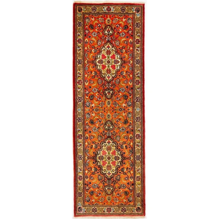 Morgenland Läufer Perser - Ghom - 213 x 70 cm - orange