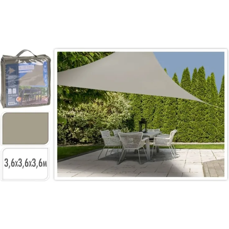 ProGarden Sonnensegel 3,6x3,6x3,6 m Sandfarben Dreieckig 436320