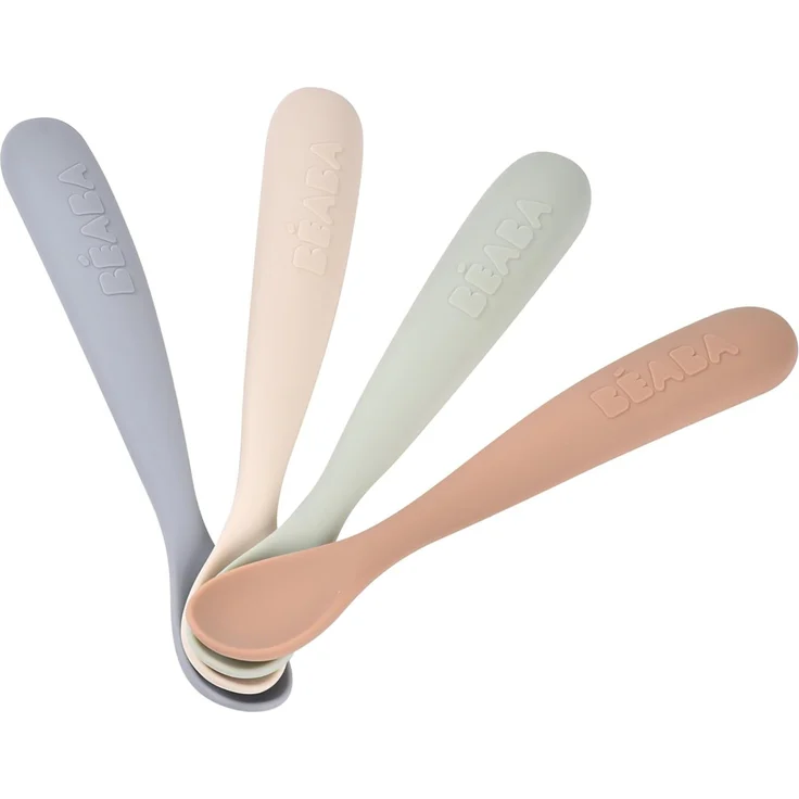 Béaba Set von 4 Silikonlöffel Altersstufe 1 – Natu – Bild 1