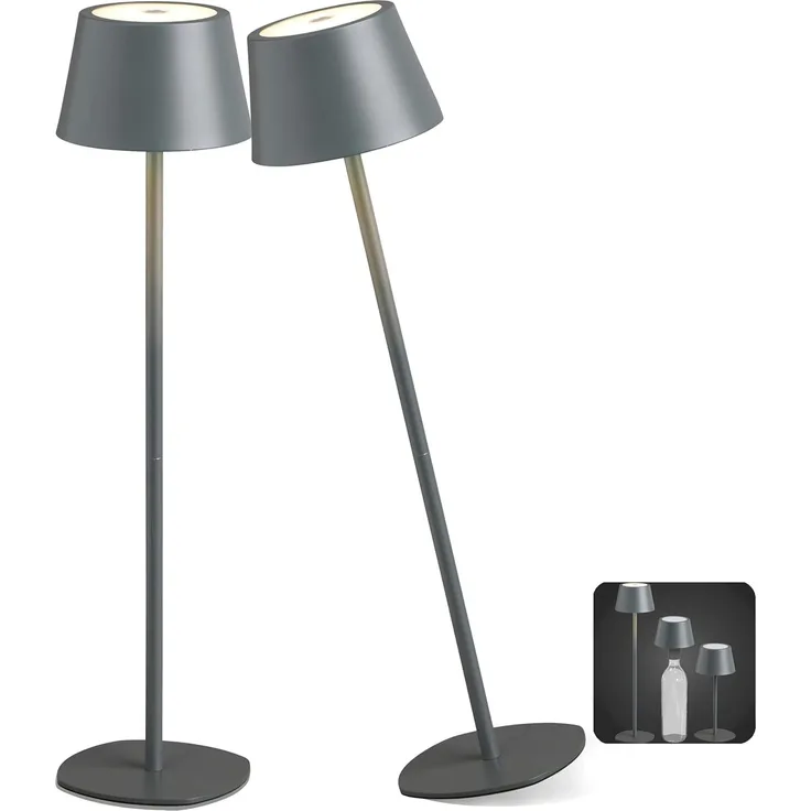 Northpoint LED Tischleuchte LED Akku Tischlampe Flaschenleuchte 3in1 45cm warmweiß