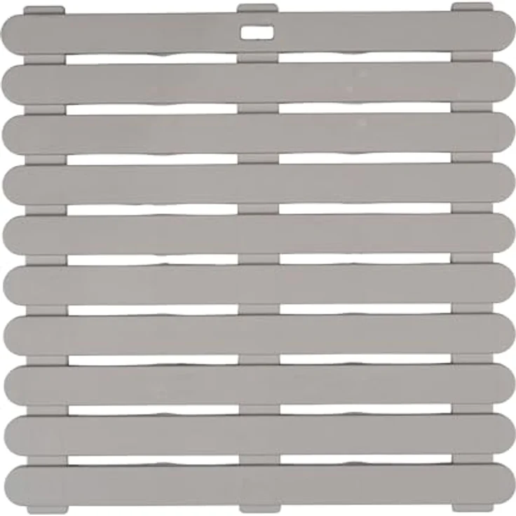 Wenko Duschmatte 'Indoor & Outdoor', rutschhemmender Kunststoff-Bodenrost in taupe, 55 x 55 cm – Bild 1