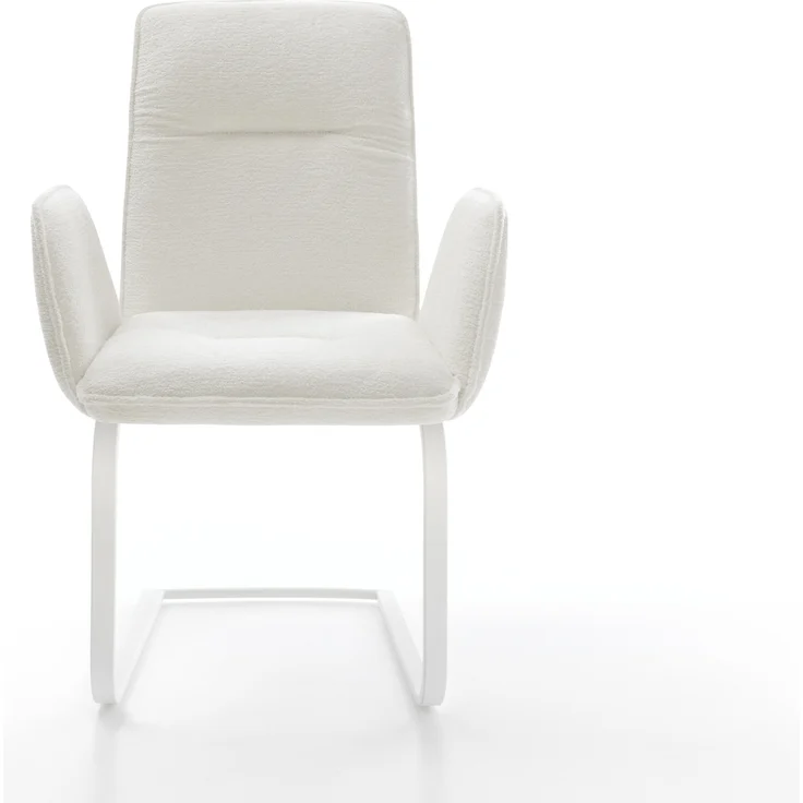 Freischwinger Vinja-Flex Bouclé Soft Beige Freischwinger flach Weiß – Bild 2