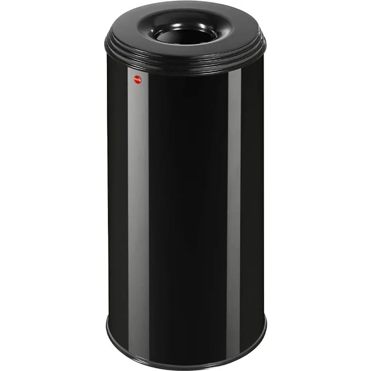 Hailo flammenlöschender Papierkorb ProfiLine Safe XL, Abfalleimer, Mülleimer, Stahlblech, Schwarz, 45 L, 0950-732