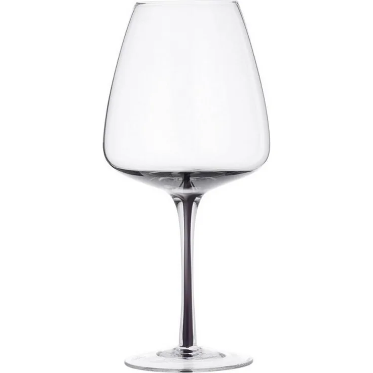 Broste Copenhagen Gläser-Set Rotweinglas SMOKE klar/grau 0,65 l 4er Set, Mundgeblasenes Glas, Smoke Rotweinglas