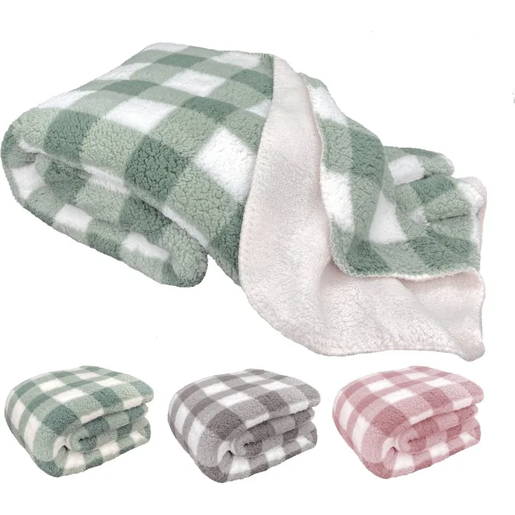 Wohndecke Sherpa Kuscheldecke Cottage Winterdecke Teddy Fell, heimtexland, 150x200 I extra dick I warm I flauschig I kuschelig weich