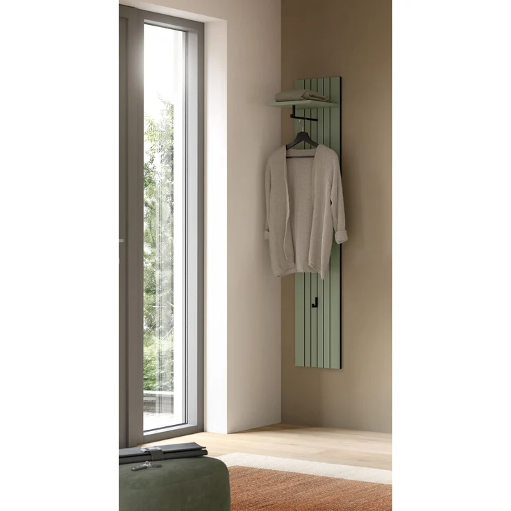 Garderobenpaneel (B/H/T: 31x160x27 cm) in Smoke Green Nachbildung – Bild 6