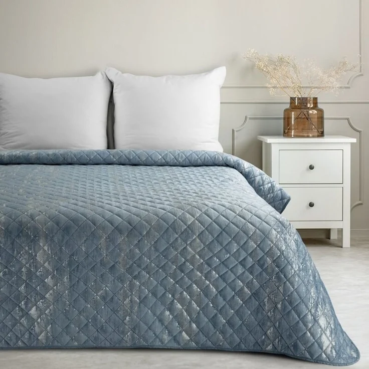 Elegante Tagesdecke Decke BLINK 3 blau 170X210 cm blau silber – Bild 1