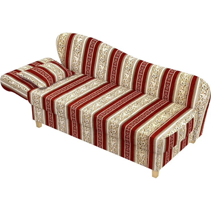 Max Winzer Recamiere mit Armteil links klappbar 'Selma', Chenille rot, 82 cm x 88 cm x 190 cm – Bild 4
