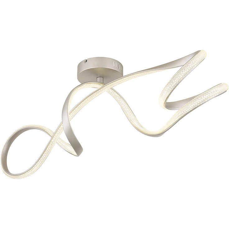 LED Deckenleuchte, nickel, Kristalle, L 90,8 cm – Bild 1