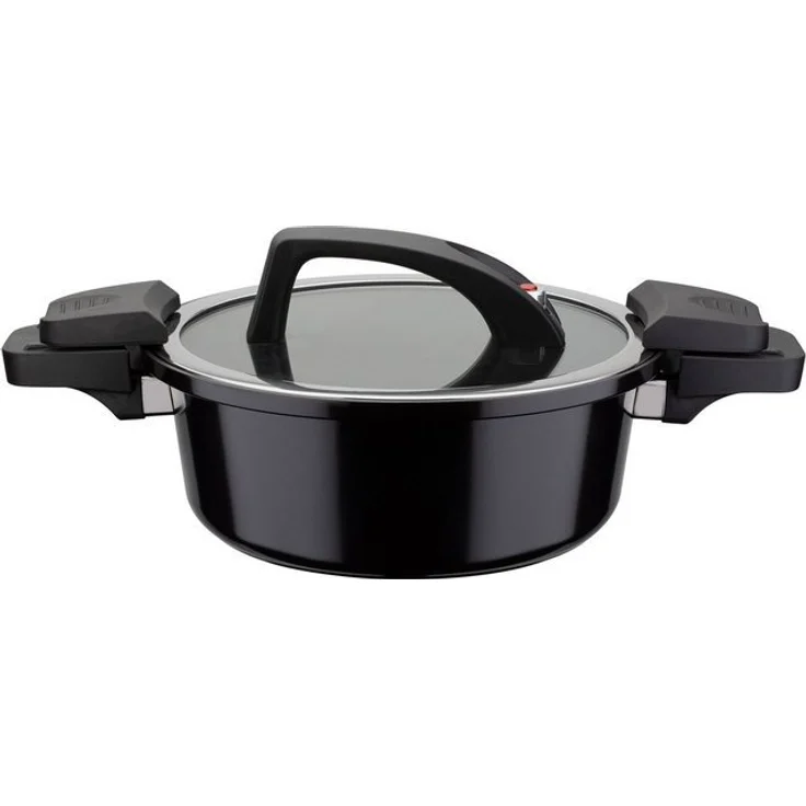 GSW Dampfgartopf Gourmet, Aluminium, Dampfkochtopf mit Ventil zum Druckausgleich kein Überdruck, Induktion – Bild 2
