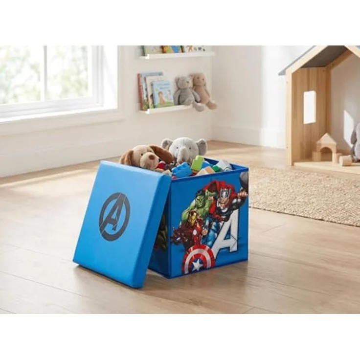 Marvel Avengers Kinder Spielzeugkorb mit Deckel 30 x 30 x 30 cm – Aufbewahrungsbox aus Polyester für Spielzeug, Wäsche & Kinderzimmer – Bild 5