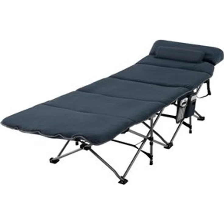 COSTWAY Feldbett Campingbett klappbar, mit Matratze & Kissen – Bild 6