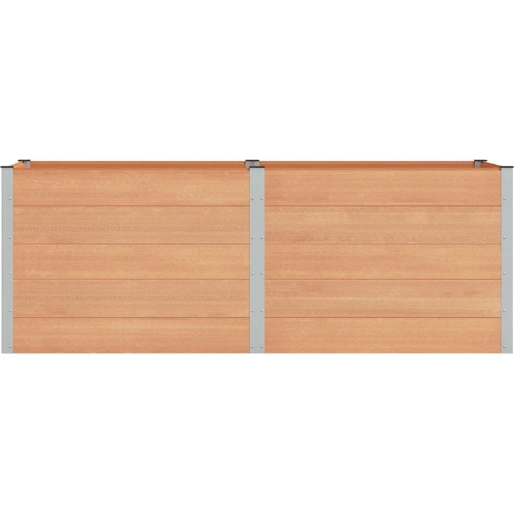 vidaXL Hochbeet Braun 250 x 100 x 91 cm WPC und Aluminium 42039011 – Bild 3