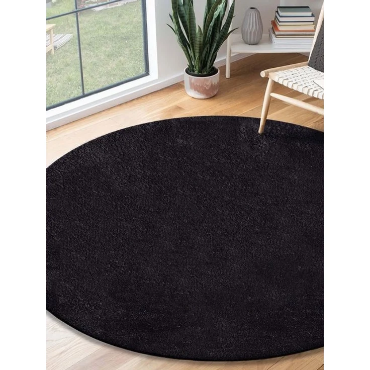 the carpet Teppich Relax round, rund, Höhe: 16 mm, waschbarer Wohnzimmer Teppich modern rutschfest – Bild 2