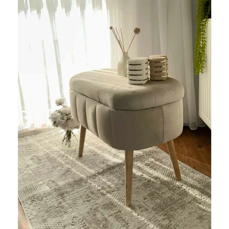Skye Decor Pouf Mini Oslo (1-St), Kompakter Polsterhocker, mit Stauraum – Bild 2