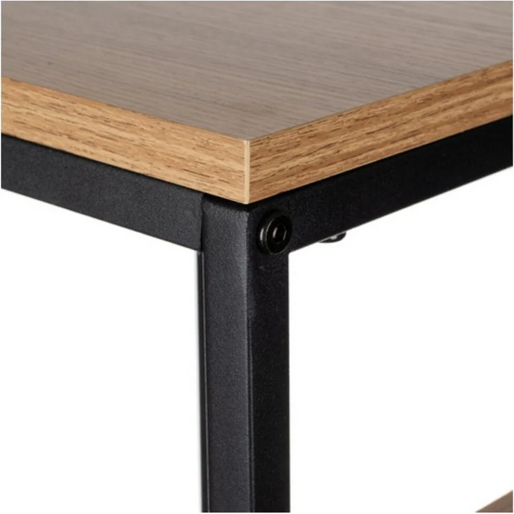 Ruhhy Blumenständer 3-stöckiger Metall-Blumenständer mit Nivellierfüßen, Industrial Design (Standblumenständer im Industrial Design für Innen und Außen, 3-stöckiger Metall-Blumenständer mit MDF-Ablagen, belastbar bis 15 kg), Moderner Industrial-Style, ... – Bild 3