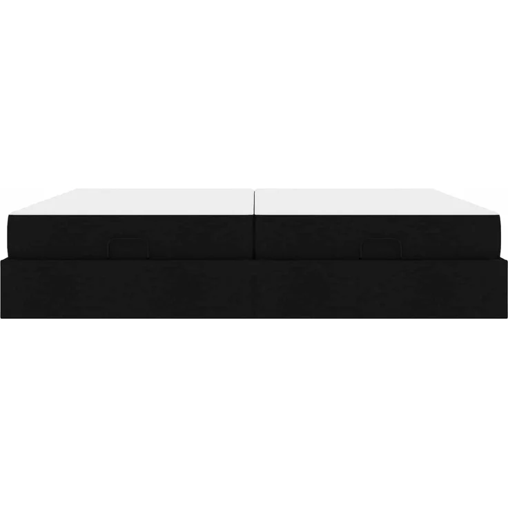 vidaXL Bettgestell mit Matratze mit Matratze 2 pcs Schwarz Stoff 3399517 – Bild 5