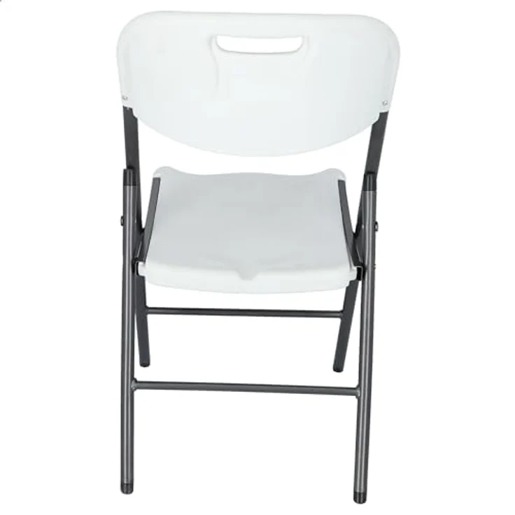 Aranaz Klappstuhl | Metall und Polyethylen | ideal für den Innen- und Außenbereich des Hauses | Stühle für Garten, Terrasse, Familienveranstaltungen | Farbe: Weiß | 43 x 50 x 87 cm – Bild 6
