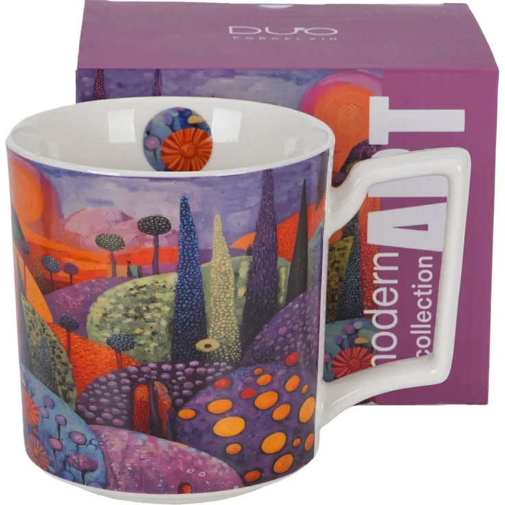 DUO Jumbo Becher 750 ml MODERN BUBBLY HILLS New Bone China Porzellan