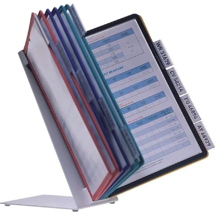 Durable Sichttafelständer Vario table mit 10 Sichttafeln farbig sortie