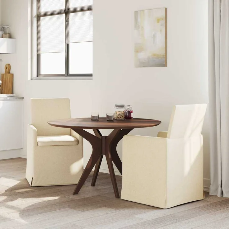 vidaXL Esszimmerstühle 2 pcs Creme 57 x 67 x 95 cm Stoff 42017910 – Bild 2