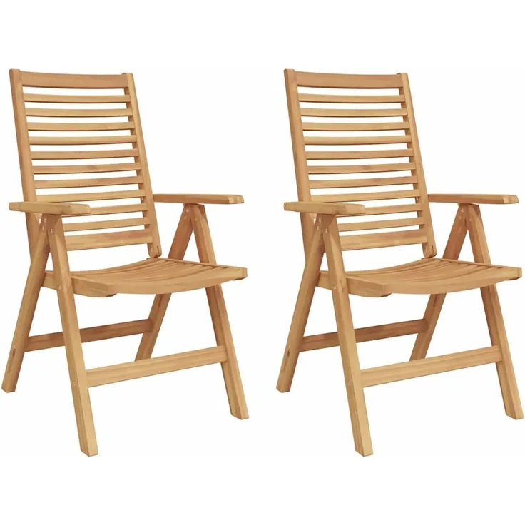 vidaXL Gartenstühle 2 pcs Braun 52 x 64,5 x 108 cm Massivholz Akazie 42006411