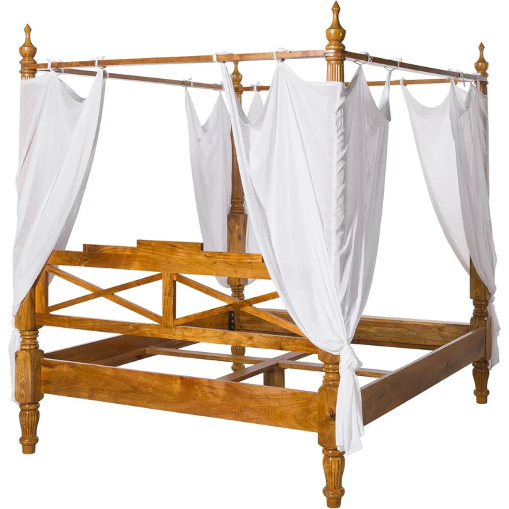 Himmelbett Akazie 180x200x224 honig lackiert OXFORD #0246 – Bild 10