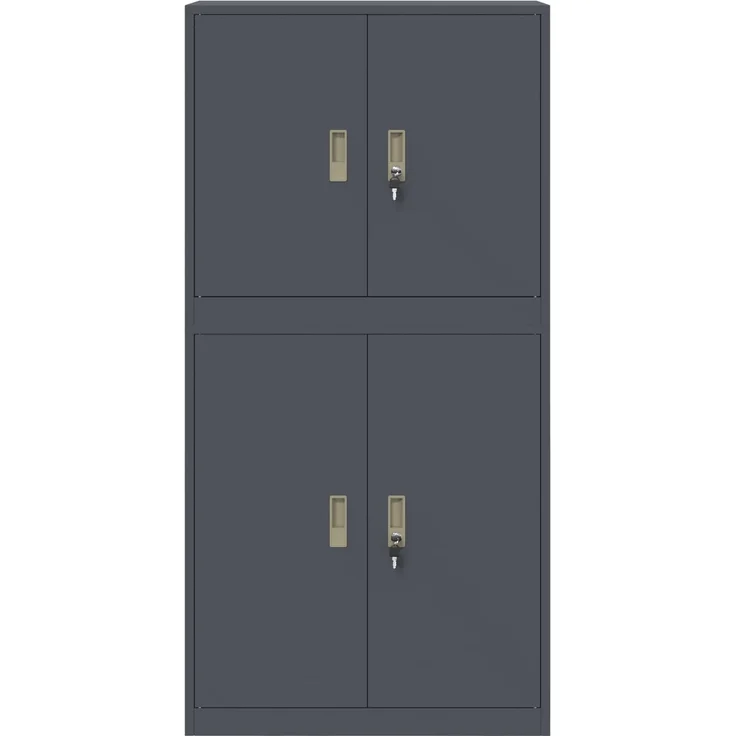 vidaXL Aufbewahrungsschrank 2 stk. Anthrazit 80 x 40 x 160 cm Stahl 3438731 – Bild 8