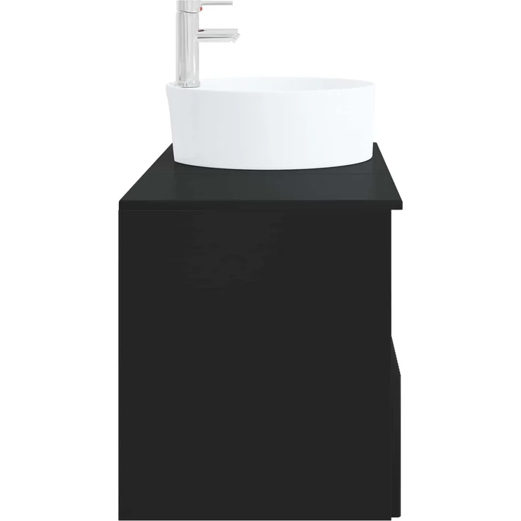 vidaXL Badezimmerschrank-Set 2 stk. Schwarz 79,5 x 44,5 x 82 cm 3404075 – Bild 5