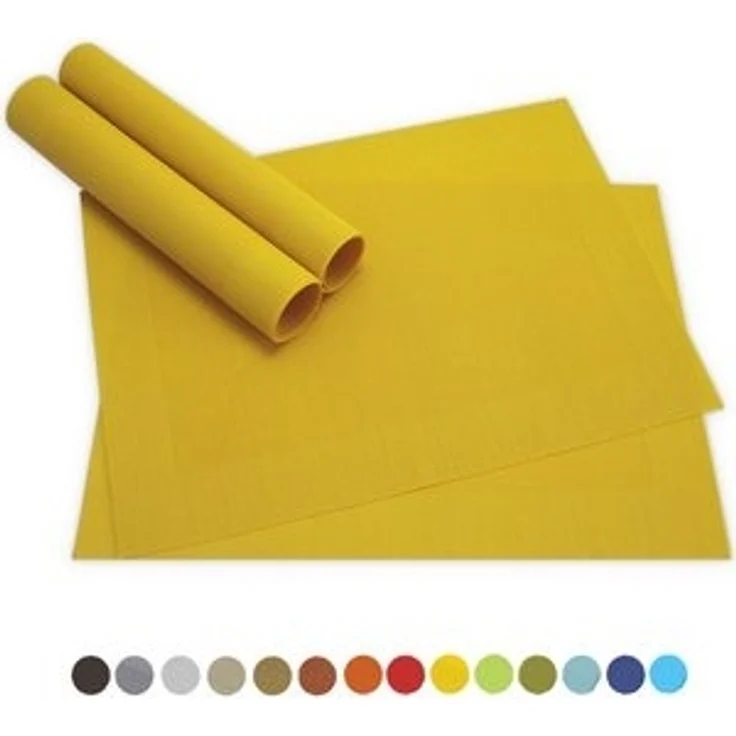 matches21 HOME & HOBBY Platzset Tischsets BORDA 4er Set Gelb als Tischuntersetzer, (4-St), Abwaschbare Platzsets als Tischunterlagen für Ess-Tisch Tisch-Deko – Bild 6