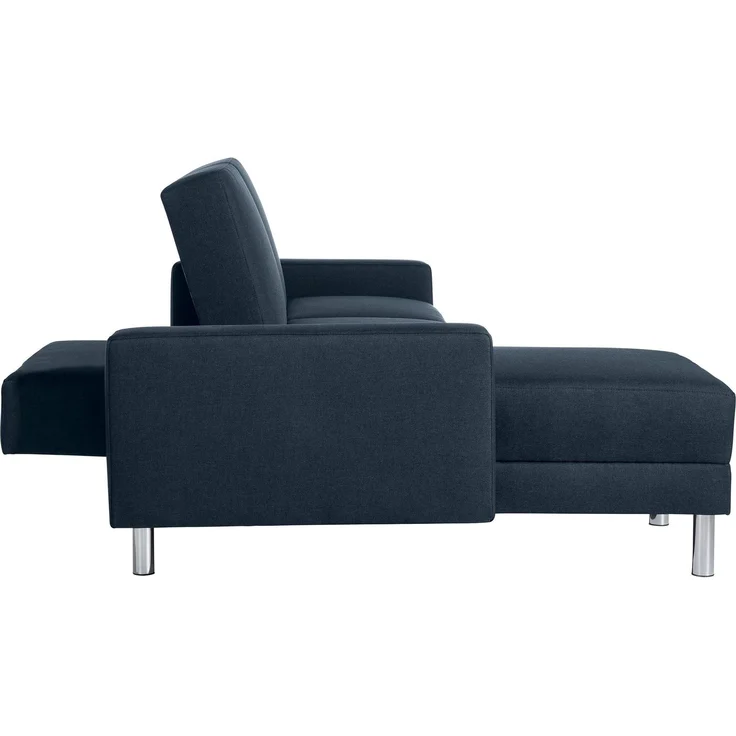 Funktionssofa mit Hocker Katryna Flachgewebe blau – Bild 8