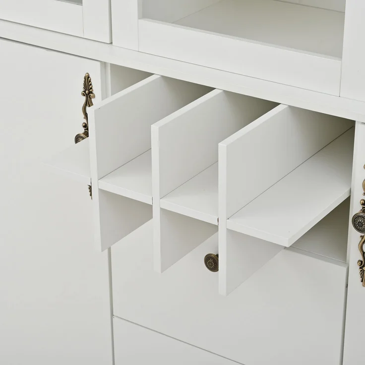 ZUBALIYA Schrank mit LED-Beleuchtung mit Schubladen in Weiß, ideale Lösung für kleine Räume, robuste Verarbeitung, langlebige Materialien, einfache Selbstmontage, mit verständlicher Aufbauanleitung – Bild 13
