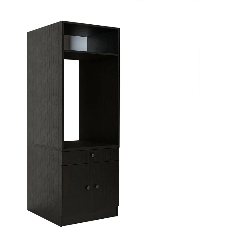 Roomart Waschmaschinenschrank SERIE 1 – 65 cm breit mit Ausziehbrett, Waschmaschinen-Überbauschrank für Waschküche & Bad • Schwarz-Eiche – Bild 6