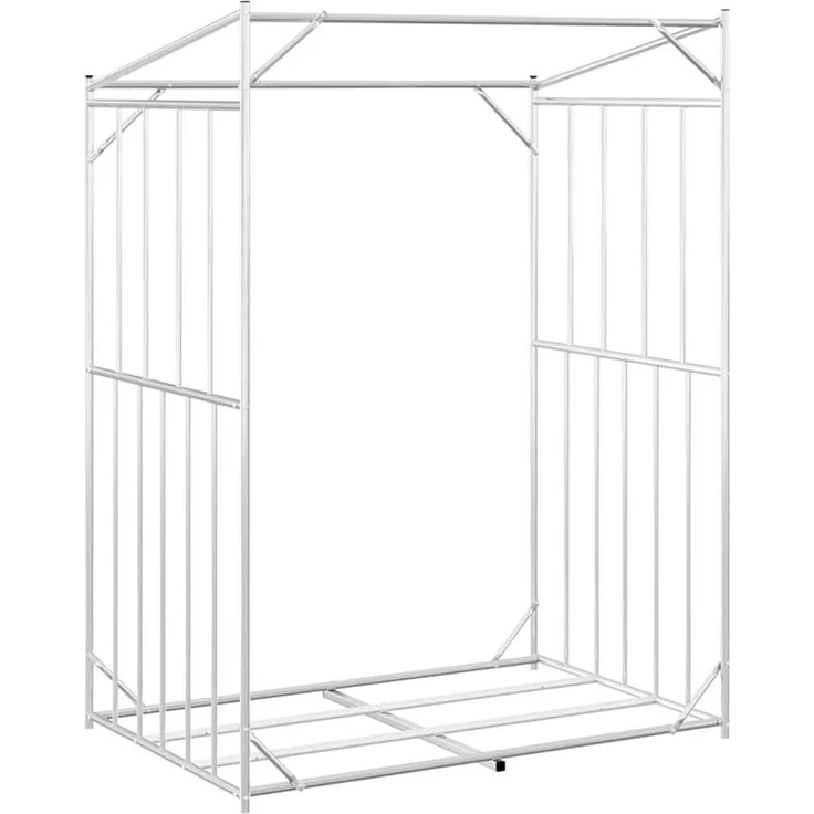 vidaXL Brennholzregal mit Regenschutz 150x100x200 cm Verzinkter Stahl 4104955 – Bild 6