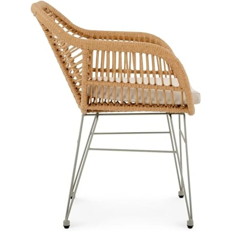 IDIMEX Gartenstuhl PARAMO (2 St), In & Outdoor Esszimmerstuhl 2er Set mit Metallgestell in Rattan Optik – Bild 4